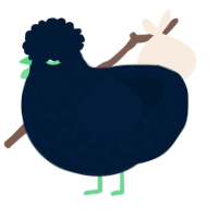 Tumble Stumble, a tumblr chicken with a speckle pattern