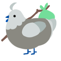 Silica, a ash and silver chicken with a head pattern