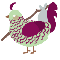 (unnamed), a gluppy and wine chicken with a lace pattern