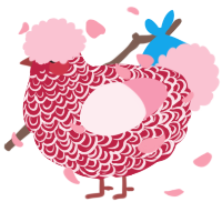 Roseule, a crimson and rose chicken with a double-lace pattern