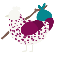cough medicine, a white and wine chicken with a speckle pattern