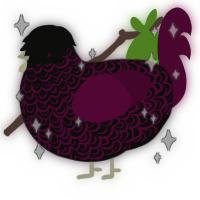 A black and wine chicken with a double-lace pattern