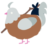 (unnamed), a brown and silver chicken with a head pattern
