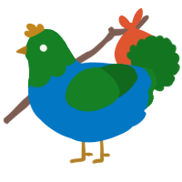 (unnamed), a sapphire and leaf chicken with a head pattern