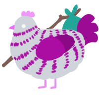 (unnamed), a mist and plum chicken with a bar pattern