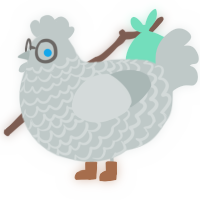 Sterling, a silver chicken with a lace pattern
