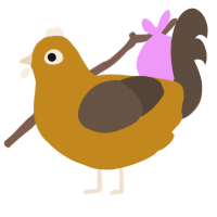 (unnamed), a ochre and bark chicken