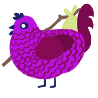 Sizzurp, a amethyst and wine chicken with a lace pattern