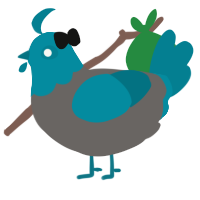 DeepSeaGirl, a grey and sea chicken with a head pattern