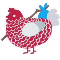 whipped top, a crimson and mist chicken with a lace pattern