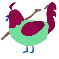 (unnamed), a spring and maroon chicken with a head pattern