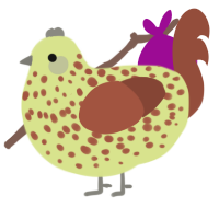spinkle, a lemon and russet chicken with a speckle pattern