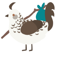 Bark Lace, a white and bark chicken with a half-lace pattern