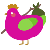 Watermelon Smoothie, a fuchsia and grass chicken