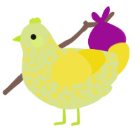 Spotlight, a lemon and yellow chicken with a speckle pattern