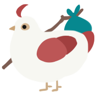 Rosemarry, a white and red chicken