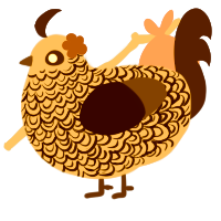 un-grateful creature, a grey and silver chicken with a double-lace pattern