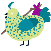 Project, a lemon and sea chicken with a speckle pattern