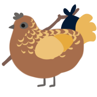 caramel, a brown and honey chicken with a half-lace pattern