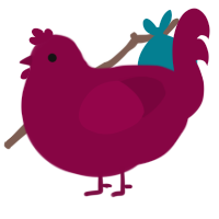 Maroon, a maroon chicken