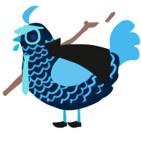 Garra, a tumblr and sky chicken with a lace pattern