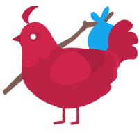 (unnamed), a crimson chicken with a head pattern