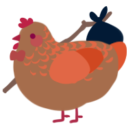 tonkey, a brown and vermilion chicken with a half-lace pattern