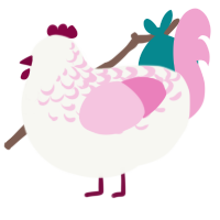 (unnamed), a white and pink chicken with a half-lace pattern