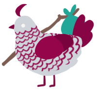 (unnamed), a mist and maroon chicken with a lace pattern