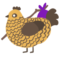 Honey Pie, a honey and bark chicken with a lace pattern