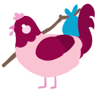(unnamed), a rose and maroon chicken with a head pattern