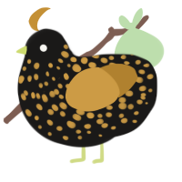 (unnamed), a sable and gold chicken with a speckle pattern