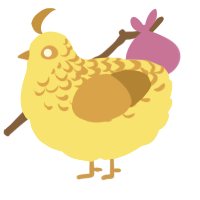 Popcorn, a yellow and ochre chicken with a half-lace pattern