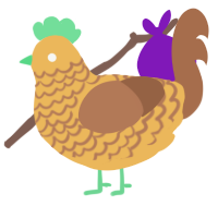 I Love Music, a honey and brown chicken with a lace pattern