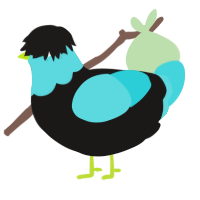 (unnamed), a sable and aqua chicken with a head pattern
