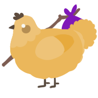 Goldenrod Honey, a honey chicken with a head pattern