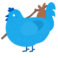 xxy, a sky chicken with a double-lace pattern