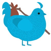 Ceruliam, a cerulean chicken with a double-lace pattern