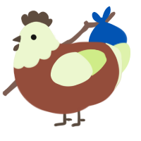 A russet and apple chicken with a head pattern