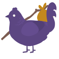 Overcast I, a overcast chicken with a neck-band pattern