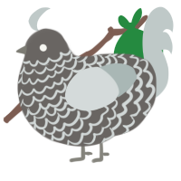 Virdem, a grey and silver chicken with a lace pattern