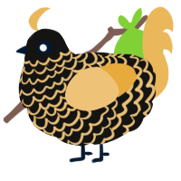 (unnamed), a black and honey chicken with a lace pattern