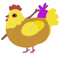 (unnamed), a gold and yellow chicken with a head pattern