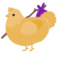 Monk, a honey chicken with a head pattern