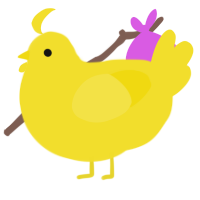A yellow chicken