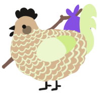 Cibophobia, a beige and apple chicken with a lace pattern