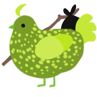 (unnamed), a chartreuse and lime chicken with a speckle pattern
