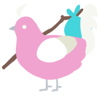 (unnamed), a pink and white chicken