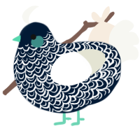 Government Drone, a tumblr and white chicken with a double-lace pattern