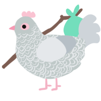 Funky Ceiling, a silver and mist chicken with a double-lace pattern